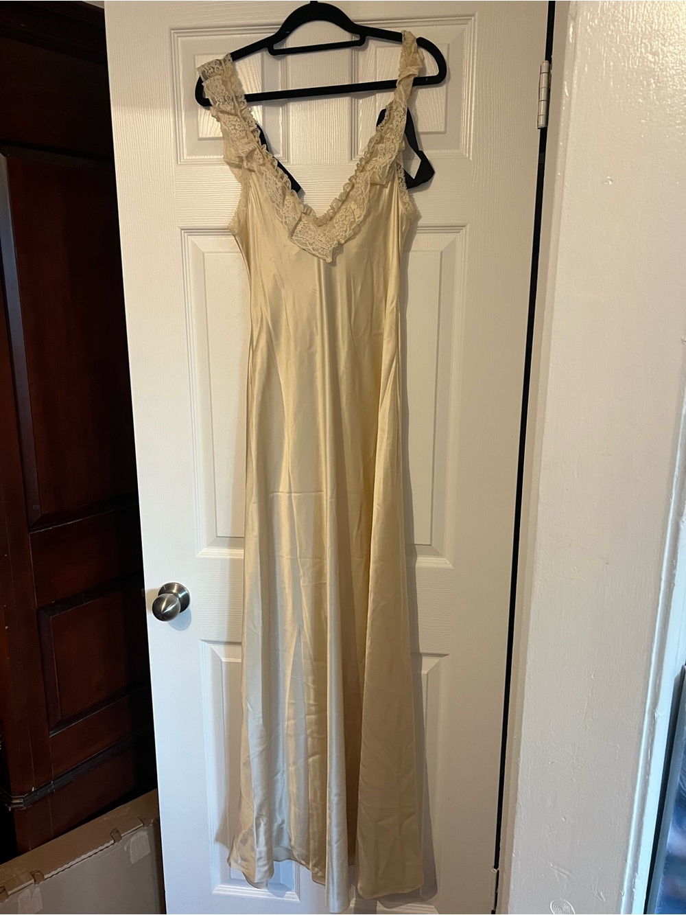 NWT Doen Simonie Dress in Ivory Silk Size Medium - Picture 5 of 11
